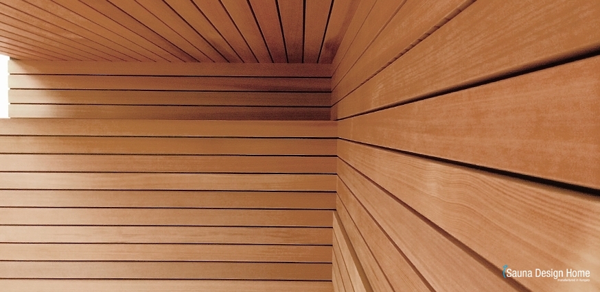 Drevený obklad sauny v minimalistickom štýle