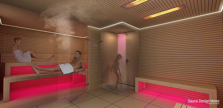Sauna wellness so sprchou