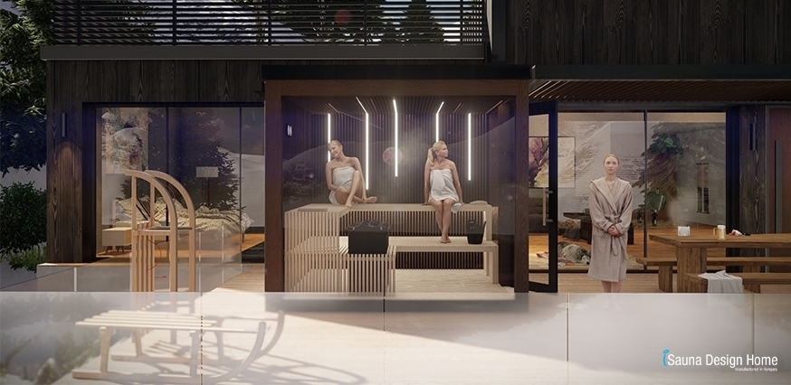 exterierová fínska sauna