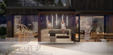 exterierová fínska sauna