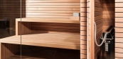 Fínsky sauna domček so skrytou saunovou pecou