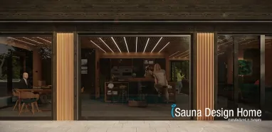 sauna s reflexným sklom sauna s reflexným sklom