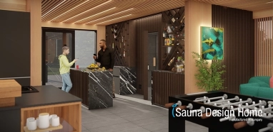 exteriérový sauna dom