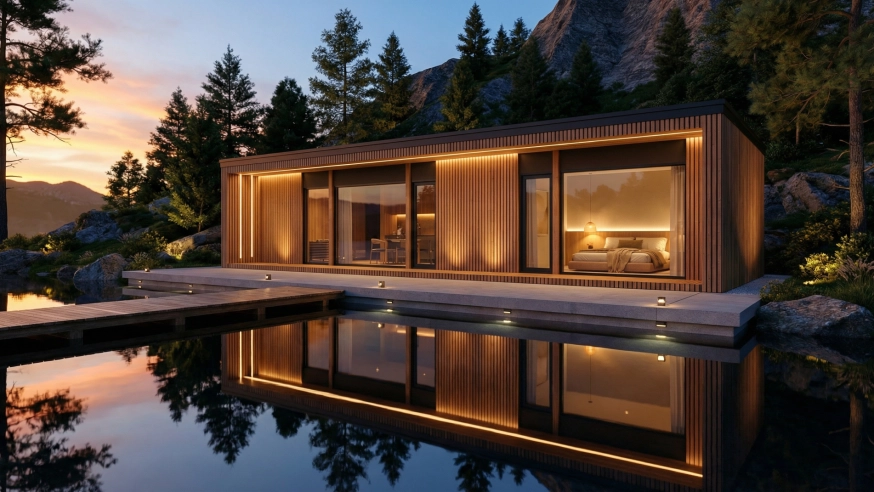 moderný prémiový saunový dom