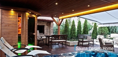 Sauna wellness a vírivka na terase