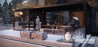 dizajnová fínska sauna