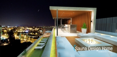 Lounge terasa a sauna