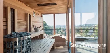 Moderná presklená sauna