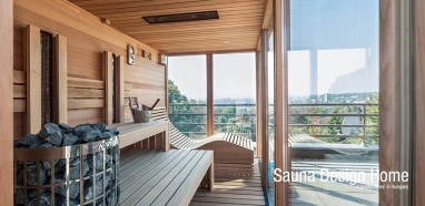 Moderná presklená sauna