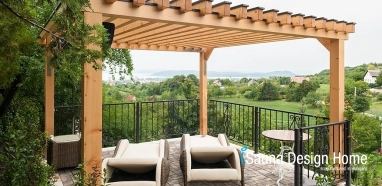 Pergola vo wellness záhrade