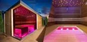 Fínska sauna v minimalistickom štýle Fínska sauna v minimalistickom štýle