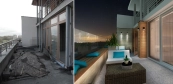 Exteriérová sauna wellness terasa