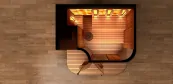 Rodinná sauna s s barovým pultom Rodinná sauna s s barovým pultom