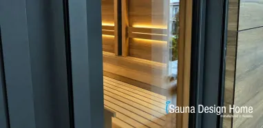 Presklená fínska sauna Presklená fínska sauna