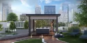 Vonkajšia pergola v jaseňovo šedej farbe, s vodotesným BLUETOOTH zvukovým systémom Vonkajšia pergola v jaseňovo šedej farbe, s vodotesným BLUETOOTH zvukovým systémom
