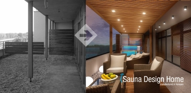 Stavba sauna wellness terasy na mieru
