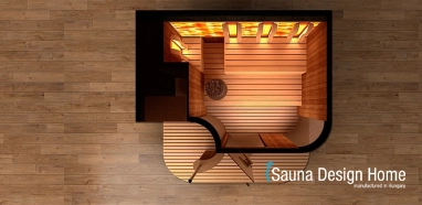 Rodinná sauna s  s barovým pultom