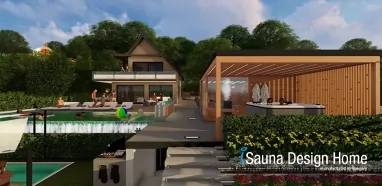 Moderný sauna dom Moderný sauna dom