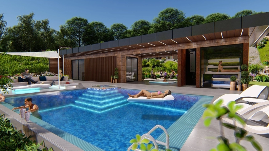 Wellness sauna park