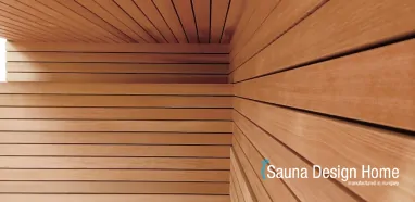 Drevený obklad sauny v minimalistickom štýle Drevený obklad sauny v minimalistickom štýle