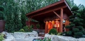 Sauna domček s prístreškom