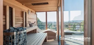 Moderná presklená sauna Moderná presklená sauna