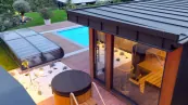 Sauna s terasou a vírivkou Sauna s terasou a vírivkou