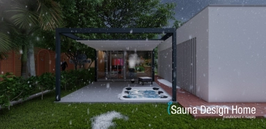 moderný sauna dom