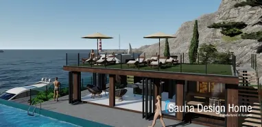 Moderný sauna domček Moderný sauna domček