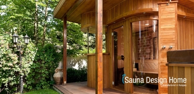 Exteriérová sauna s Himalájskou soľou