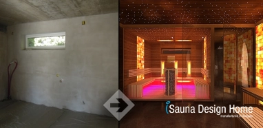 Vstavaná sauna na mieru v sauna domčeku