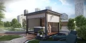 Pergola s vírivkou, v jaseňovo šedej farbe, s vodotesným BLUETOOTH zvukovým systémom Pergola s vírivkou, v jaseňovo šedej farbe, s vodotesným BLUETOOTH zvukovým systémom