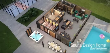 projektovani 3D sauna domu projektovani 3D sauna domu