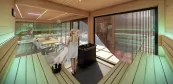 fínska sauna s parou fínska sauna s parou