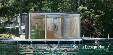 Moderný sauna dom pre polovnícke zväzy