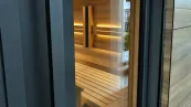 Presklená fínska sauna Presklená fínska sauna