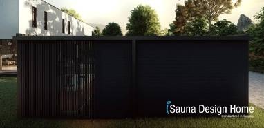 sauna dom s tieniacími lamelami