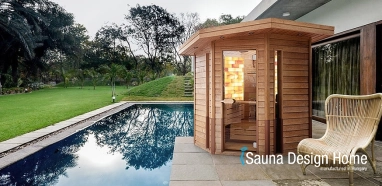 Exteriérová sauna stavba sauny