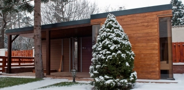  Sauna domček pre exteriér s prístreškom