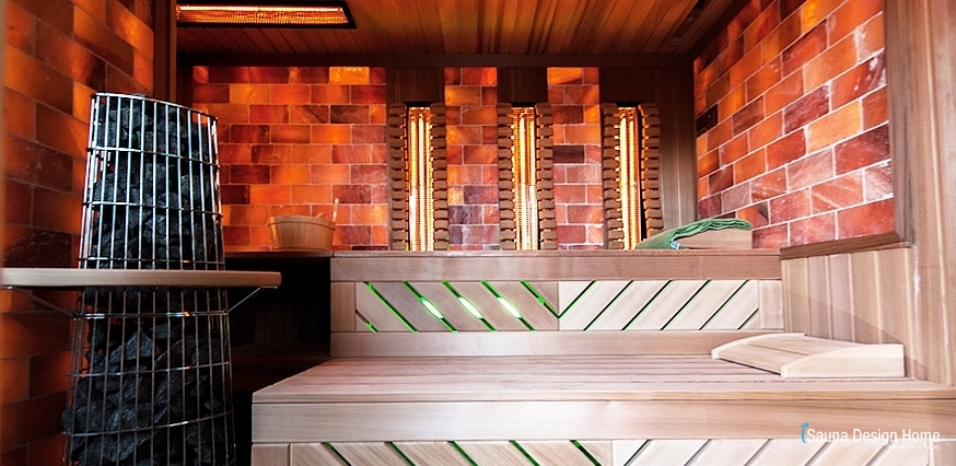 Kombinovaná sauna s himalájskou soľou terapiou