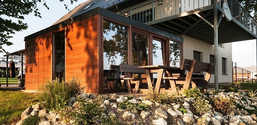 Kombinovaný saunový dom s oddychovou terasou