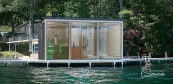 Moderný sauna dom pre polovnícke zväzy