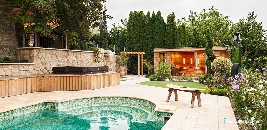 Wellness záhrada sauna, bazén s panoramou